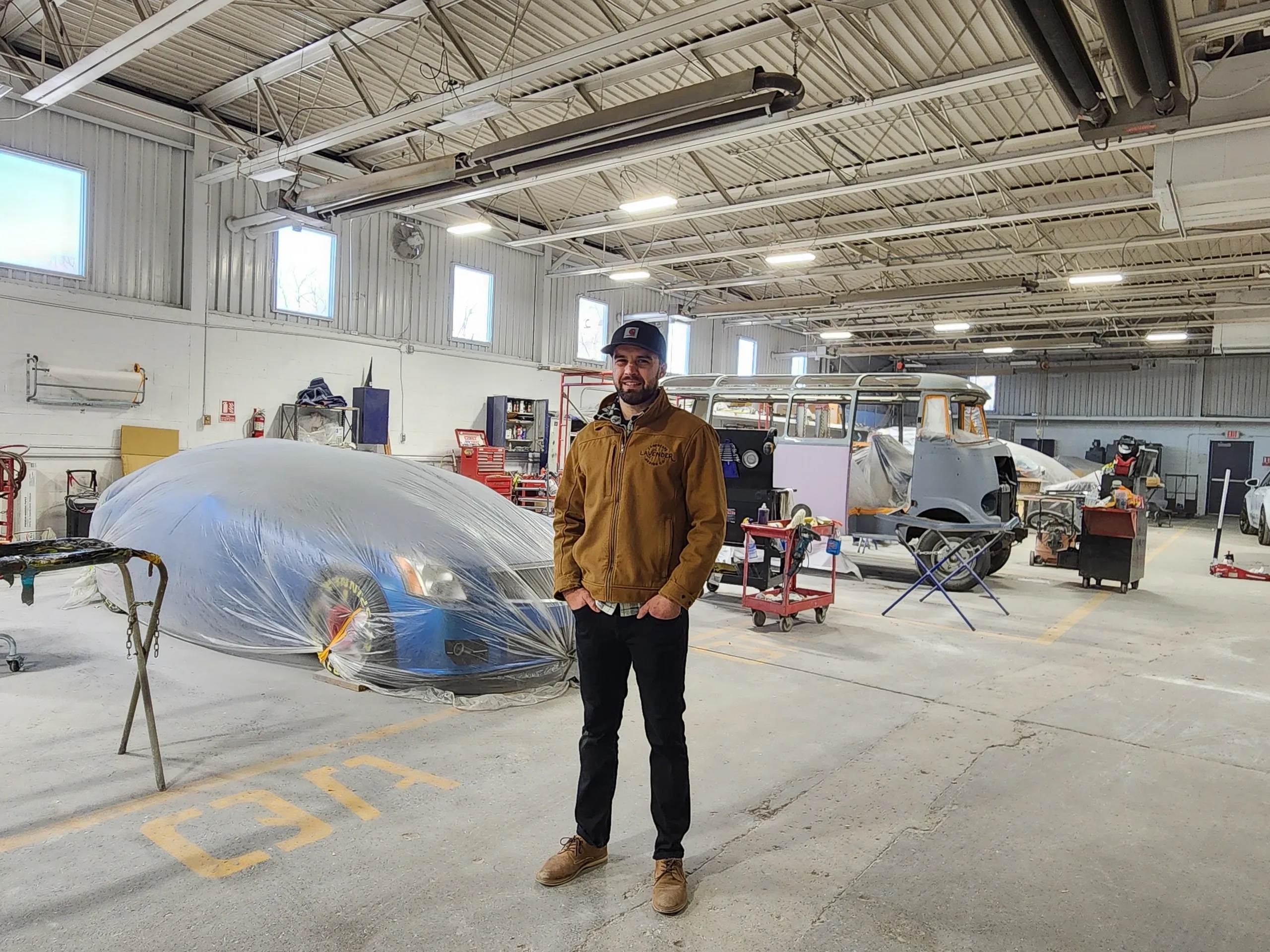 Autometric Body & Paint owner in the workshop